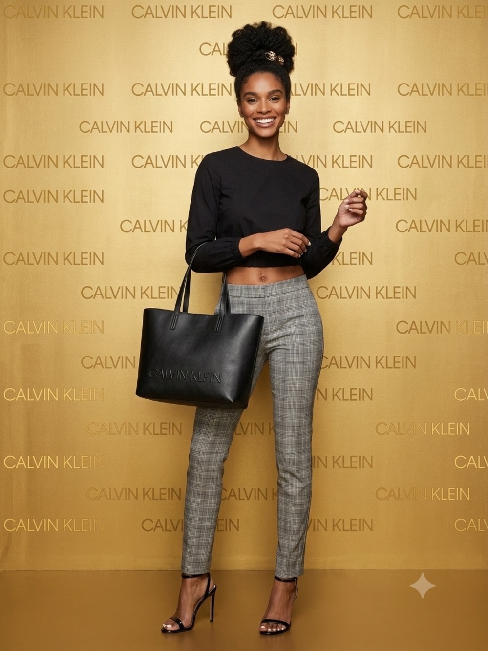 Calvin Klein women's plaid trousers—very elegant for special occasions.